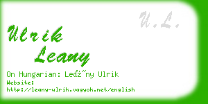 ulrik leany business card